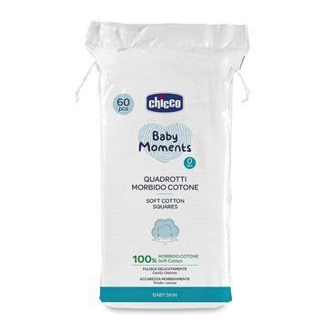 Салфетки хлопковые Baby Moments Chicco, 60 шт 51232 фото